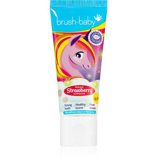 Brush Baby Brush Baby Natural Strawberry паста за зъби за деца с аромат на ягода над 3 г. 50 мл.