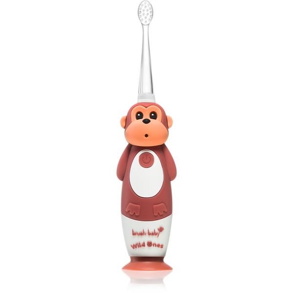 Brush Baby Brush Baby WildOnes WildOne електрическа четка за зъби + 2 резервни глави за деца Monkey 1 бр.