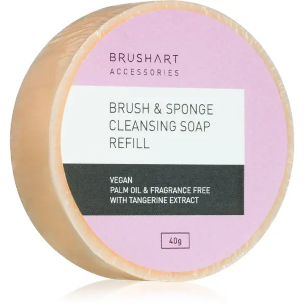BrushArt BrushArt Accessories Brush & Sponge cleansing soap почистващ сапун за козметични четки Refill 40 гр.