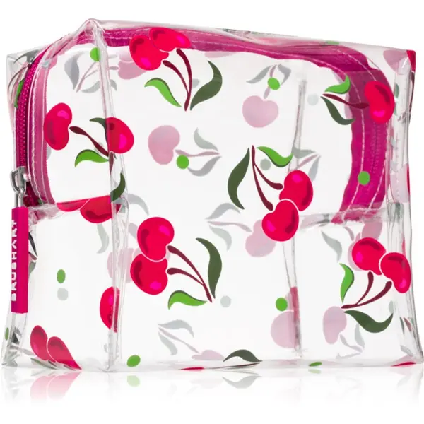 BrushArt BrushArt Accessories Transparent cosmetic bag прозрачна козметична чантичка Sweet Cherry 15 x 14 x 9 cm 1 бр.