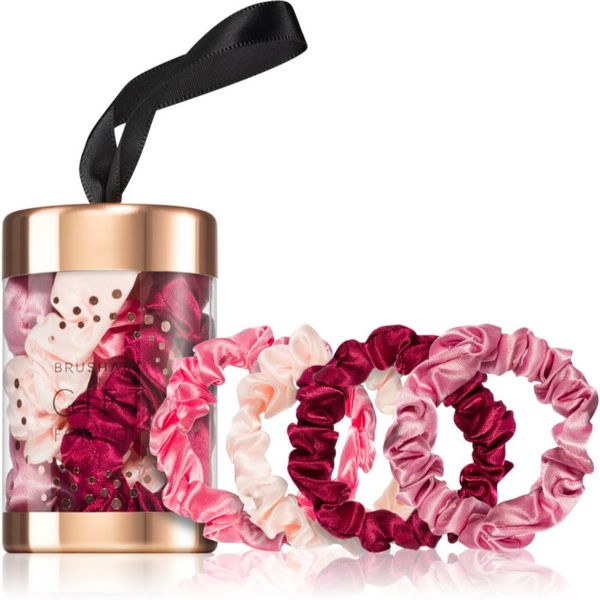 BrushArt BrushArt Gift for You Slim satin scrunchie set ластици за коса Pink & Red 1 бр.