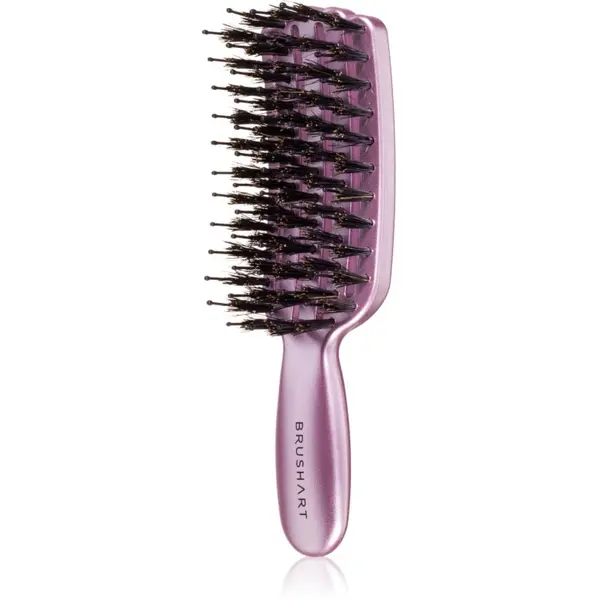 BrushArt BrushArt Hair Vent blowdry hairbrush with boar bristles Четка за коса с влакна от найлон и глиган Mini 1 бр.