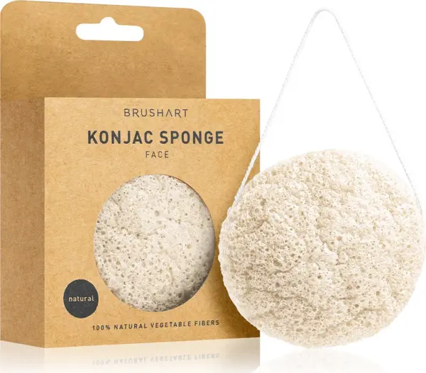 BrushArt BrushArt Home Salon Konjac sponge нежна ексфолираща гъба за лице Natural 5 гр.