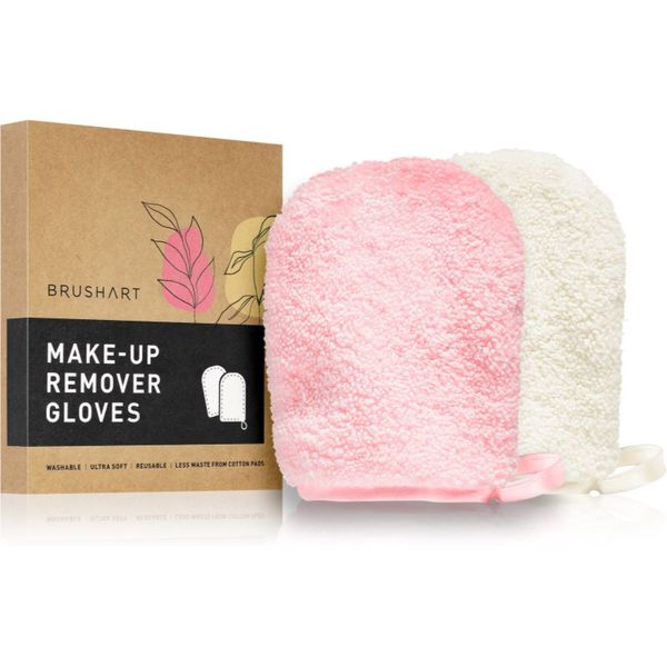 BrushArt BrushArt Home Salon Make-up remover gloves ръкавици за почистване на грим PINK, CREAM 2 бр.