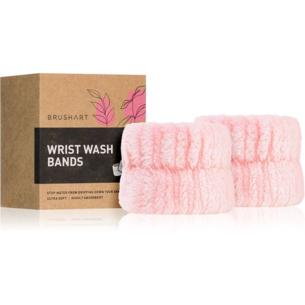 BrushArt BrushArt Home Salon Wrist wash bands гривни против стичаща се вода при миене на лицето Pink 2 бр.