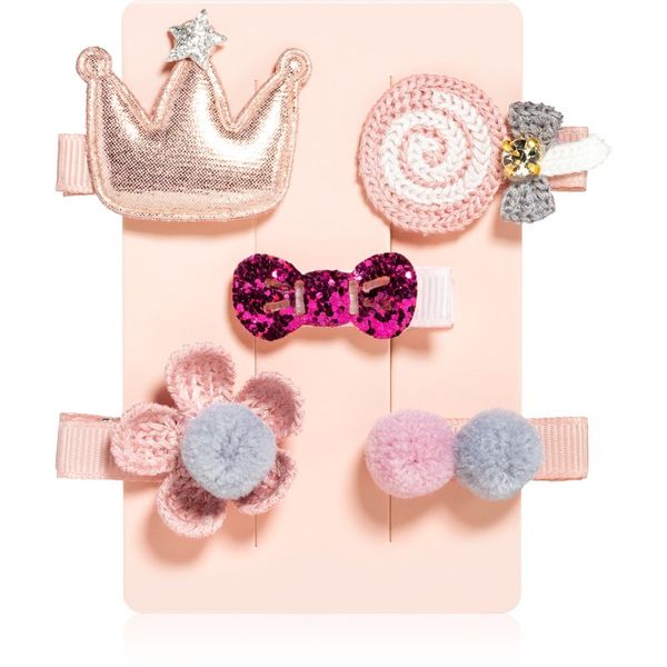 BrushArt BrushArt KIDS Little princess hair clip set фиби за коса Pink