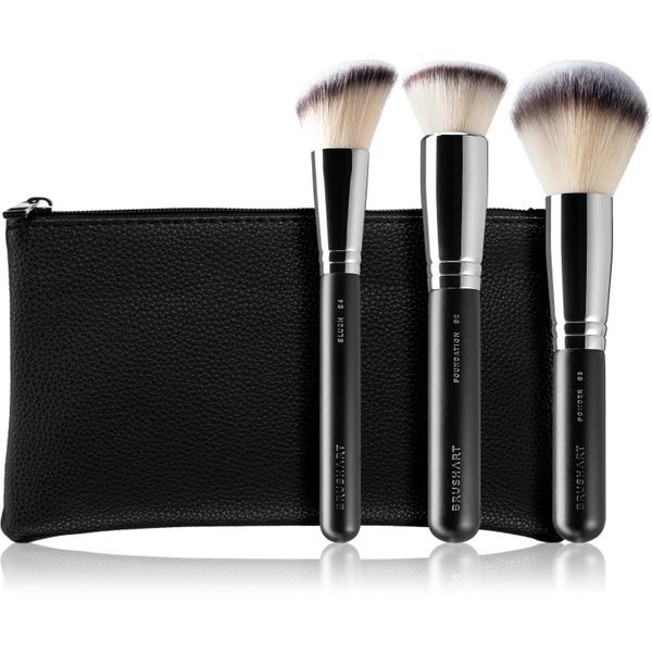 BrushArt BrushArt Professional Full Face brush set with makeup pouch Комплект четки с чантичка Black