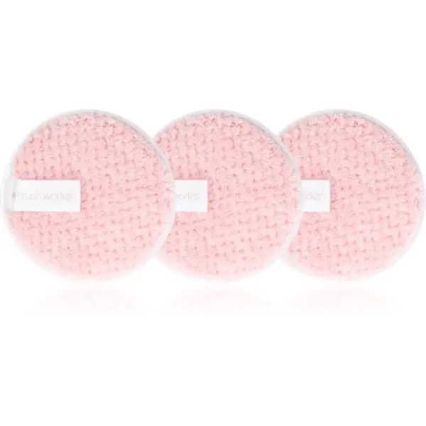 Brushworks Brushworks Reusable Makeup Remover Pads тампони за почистване на грим, които могат да се перат 3 бр.