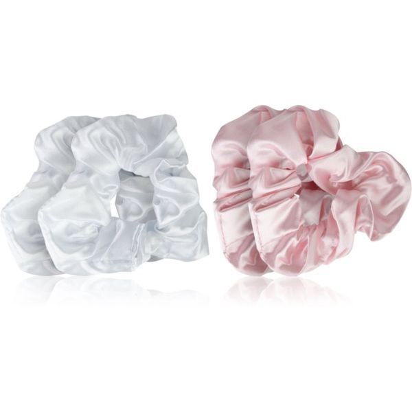 Brushworks Brushworks Satin Scrunchies Pink & White ластици за коса