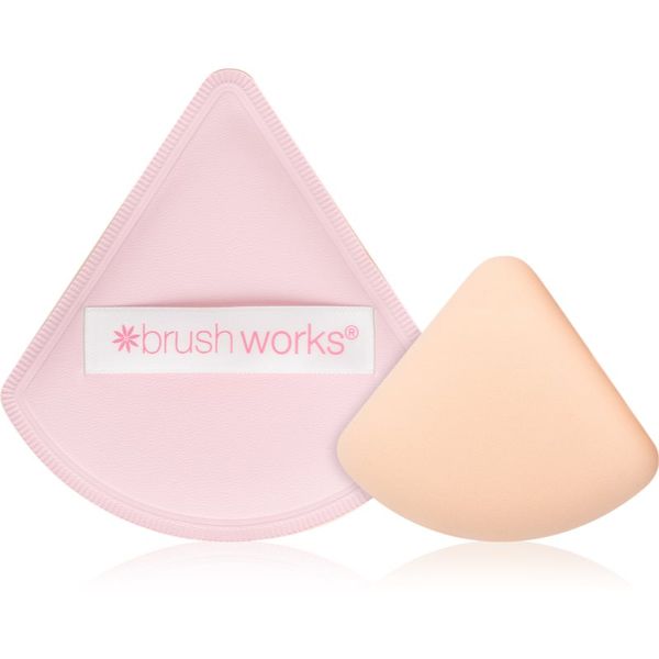 Brushworks Brushworks Triangular Powder Puff Duo апликатор с пяна за фон дьо тен