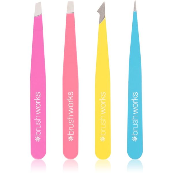 Brushworks Brushworks Tweezer Set Neon комплект пинсети
