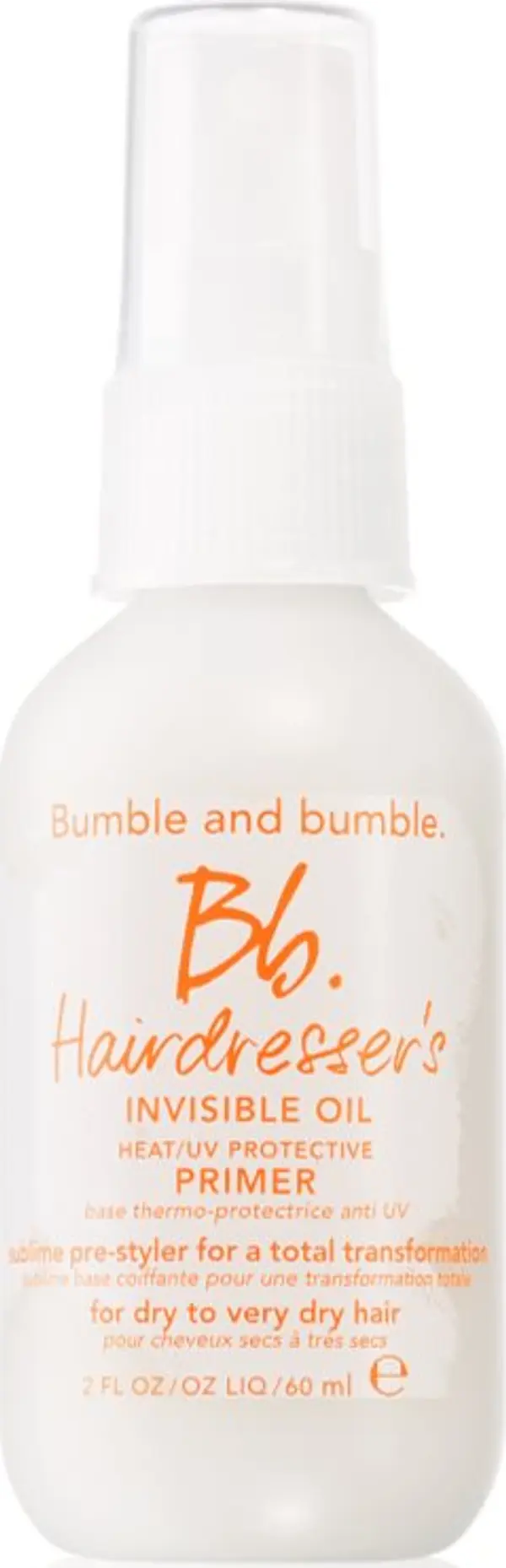 Bumble and Bumble Bumble and bumble Hairdresser's Invisible Oil Heat/UV Protective Primer подготвящ спрей за постигане на съвършен вид на косата 60 мл.