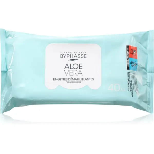 BYPHASSE BYPHASSE Aloe Vera кърпички за почистване на грим 40 мл.