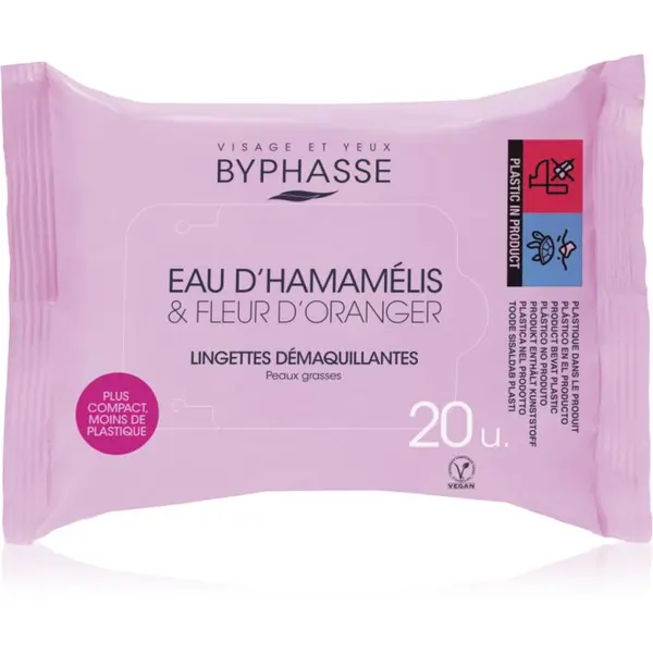 BYPHASSE BYPHASSE Eau D Hamamelis кърпички за почистване на грим 20 бр.