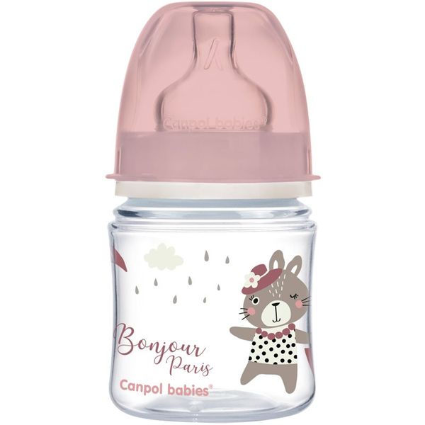 Canpol Babies Canpol babies Bonjour Paris бебешко шише 0m+ Pink 120 мл.