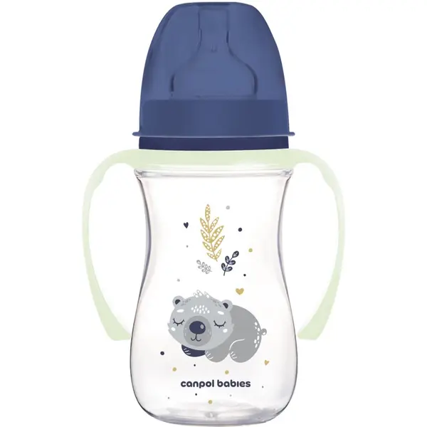 Canpol babies Canpol babies EasyStart Sleepy Koala 240 ml бебешко шише 3 m+ Blue 240 мл.
