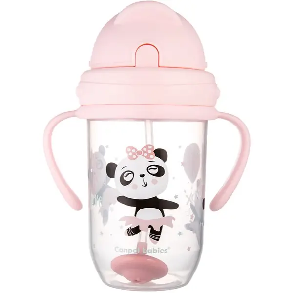 Canpol babies Canpol babies Exotic Animals Cup With Straw чаша със сламка 270 мл.