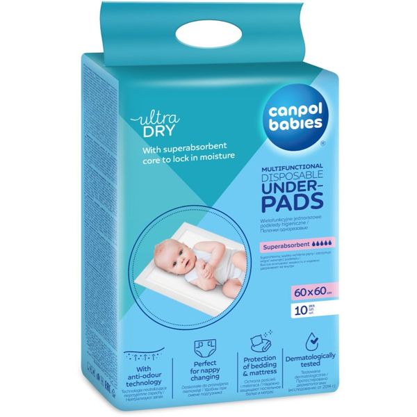 Canpol Babies Canpol babies Multifunctional Underpads еднократни подложки за смяна на пелените 60x60 cm 10 бр.