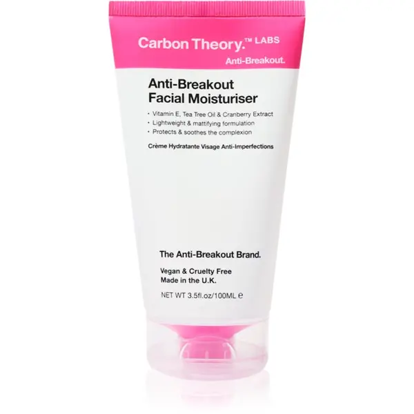 Carbon Theory Carbon Theory Anti-Breakout Facial Moisturiser хидратиращ крем за лице против несъвършенства на кожата 100 мл.