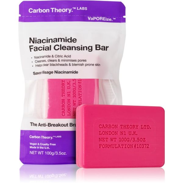 Carbon Theory Carbon Theory Facial Cleansing Bar Niacinamide почистващ сапун за лице Pink 100 гр.