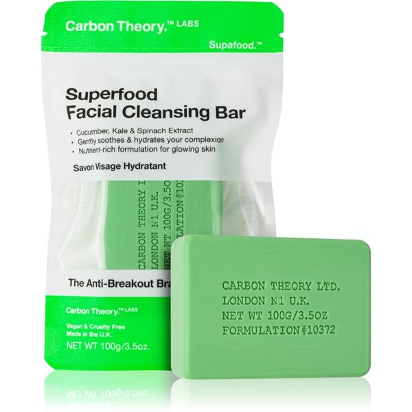 Carbon Theory Carbon Theory Facial Cleansing Bar Superfood почистващ сапун за лице Green 100 гр.