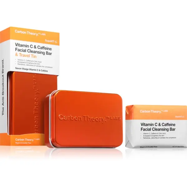Carbon Theory Carbon Theory SupaVIT-C Facial Cleansing Bar почистващ сапун за лице с витамин С 80 гр.