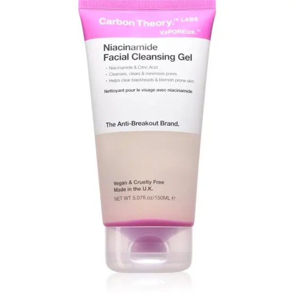 Carbon Theory Carbon Theory Vaporeize Niacinamide Cleansing Gel дълбоко почистващ гел с ниацинамид 150 мл.