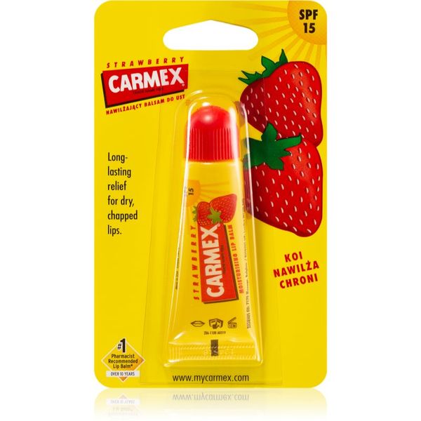Carmex Carmex Strawberry балсам за устни в тубичка SPF 15 10 гр.