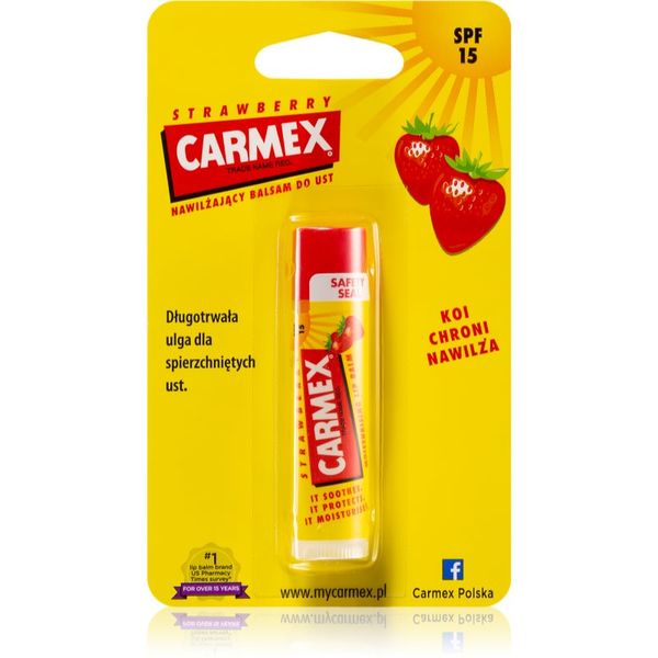 Carmex Carmex Strawberry хидратиращ балсам за устни в тубичка SPF 15 4.25 гр.