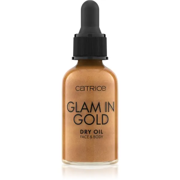 Catrice Catrice Glam In Gold Dry Oil сухо масло с блестящи частици за лице и тяло цвят 010 Stay Golden! 30 мл.