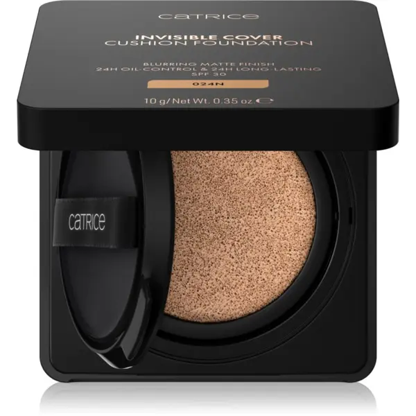Catrice Catrice Invisible Cover Cushion Foundation матиращ фон дьо тен в гъба SPF 30 цвят 10 гр.