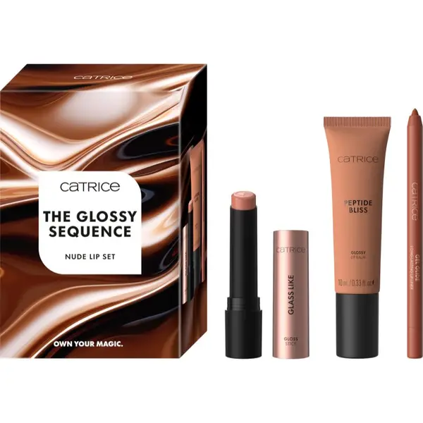Catrice Catrice The Glossy Sequence Nude Lip Set комплект за устни