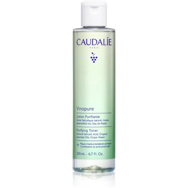 Caudalie Caudalie Vinopure Purifying Toner почистващ тоник за смесена кожа 200 мл.