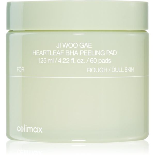 celimax celimax Ji Woo Gae Heartleaf BHA Peeling Pad ексфолиращи възглавнички с успокояващ ефект 60 бр.