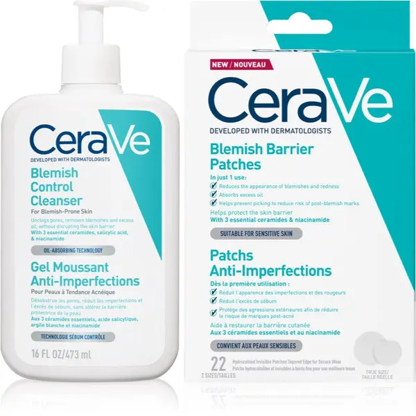 CeraVe CeraVe Cleansers Blemish Control Cleanser комплект за проблемна кожа, акне