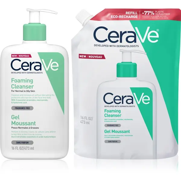 CeraVe CeraVe Cleansers Foaming Cleanser комплект за нормална към мазна кожа