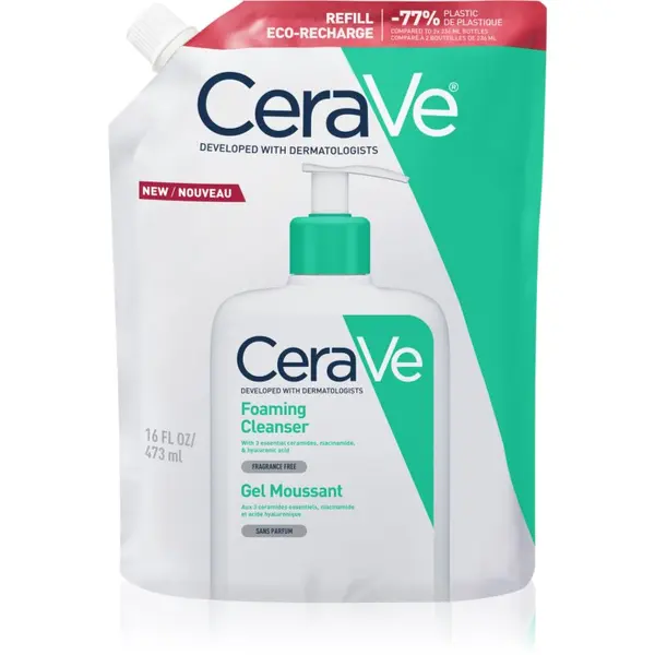 CeraVe CeraVe Cleansers Foaming Cleanser пенлив почистващ гел за нормална към мазна кожа 473 мл.