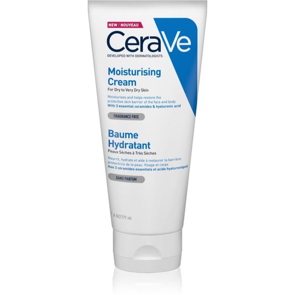 CeraVe CeraVe Moisturizers хидратиращ крем за лице и тяло за суха или много суха кожа 177 мл.