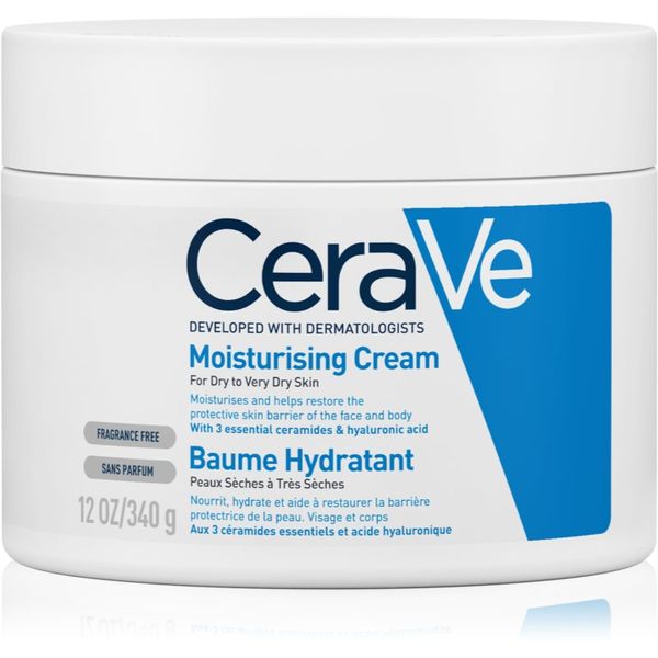 CeraVe CeraVe Moisturizers хидратиращ крем за лице и тяло за суха или много суха кожа 340 гр.
