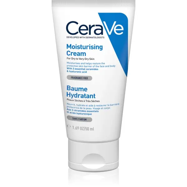 CeraVe CeraVe Moisturizers хидратиращ крем за лице и тяло за суха или много суха кожа 50 мл.