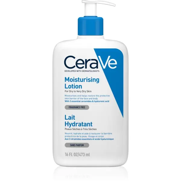 CeraVe CeraVe Moisturizers Lotion хидратиращо мляко за тяло и лице за суха или много суха кожа 473 мл.