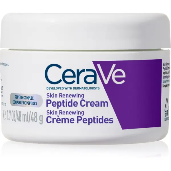 CeraVe CeraVe Skin Renewing Peptide Night Cream регенериращ нощен крем за въстановяване плътността на кожата 48 гр.