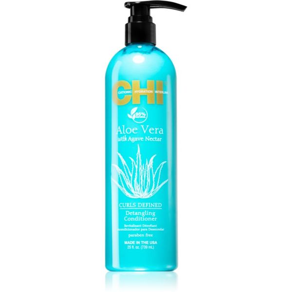 CHI CHI Aloe Vera Detangling дълбоко регенериращ балсам за чуплива и къдрава коса 739 мл.