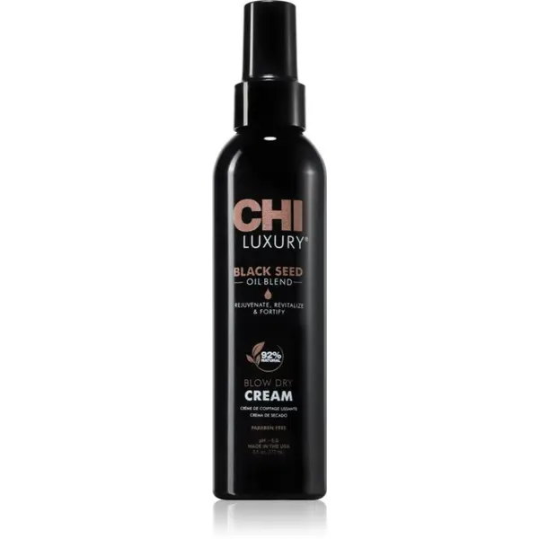 CHI CHI Luxury Black Seed Oil Blow Dry Cream подхранващ и термозащитен крем за изглаждане на косата 177 мл.