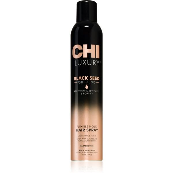 CHI CHI Luxury Black Seed Oil Flexible Hold Hairspray лак за коса за гъвкава фиксация 284 мл.