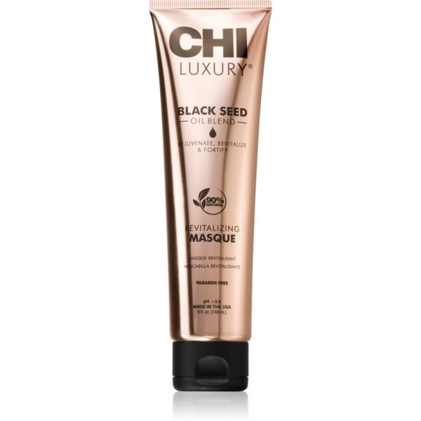 CHI CHI Luxury Black Seed Oil Revitalizing Masque дълбокопочистваща маска за суха и увредена коса 148 мл.
