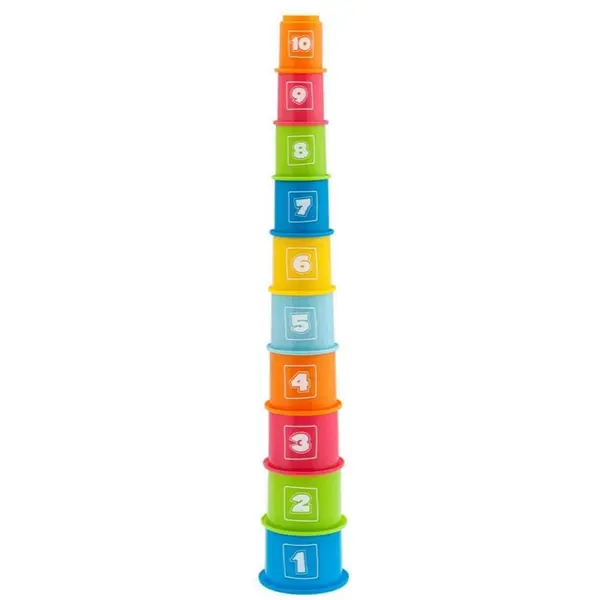 Chicco Chicco 2 in 1 Stacking Cups чашки за редене 9m+ 10 бр.