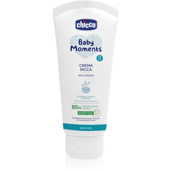 Chicco Chicco Baby Moments Rich Cream подхранващ крем за деца от раждането им 0 m+ 100 мл.