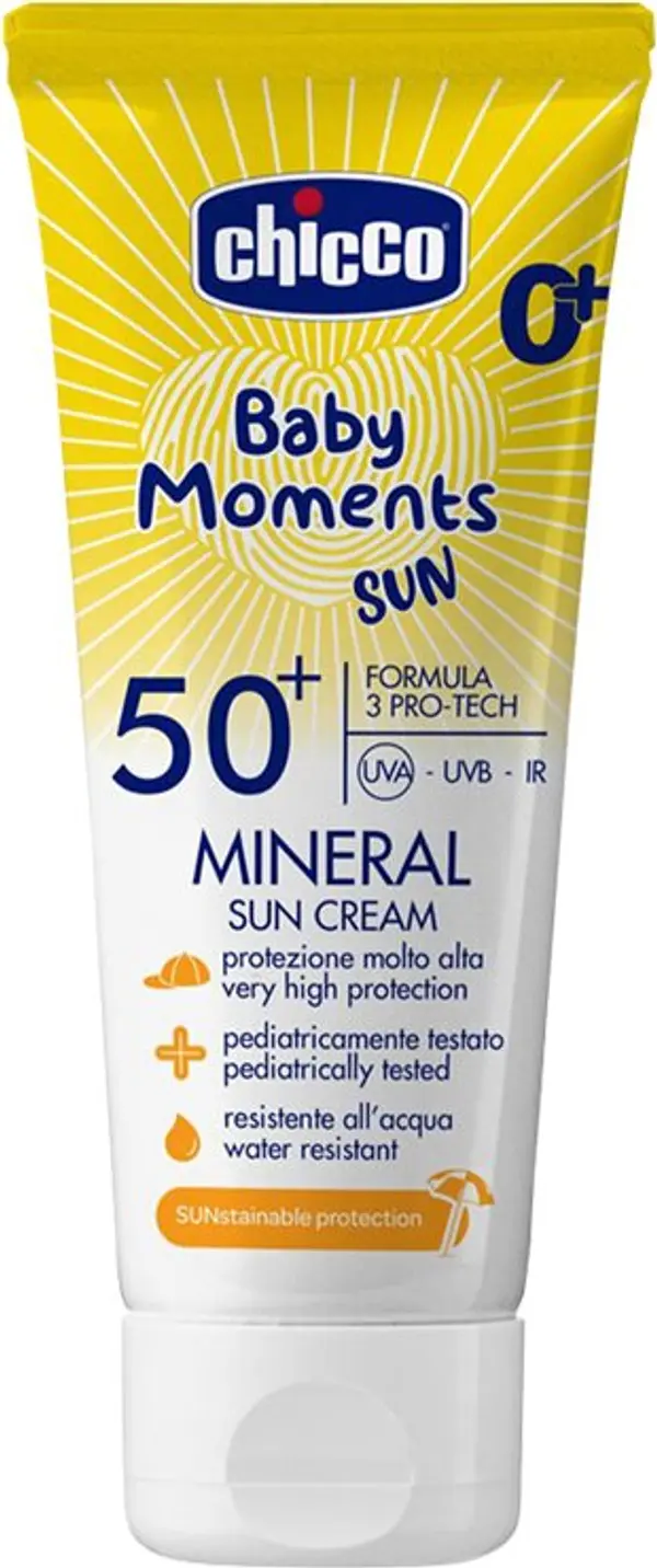 Chicco Chicco Baby Moments Sun Mineral крем за тен за деца SPF 50+ 0 m+ 75 мл.