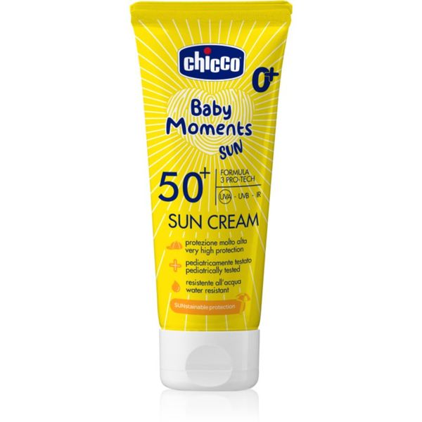 Chicco Chicco Baby Moments Sun слънцезащитен крем SPF 50+ за деца от раждането им 75 мл.